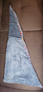 Chèche Athéna, doublure sherpa bleu grisé